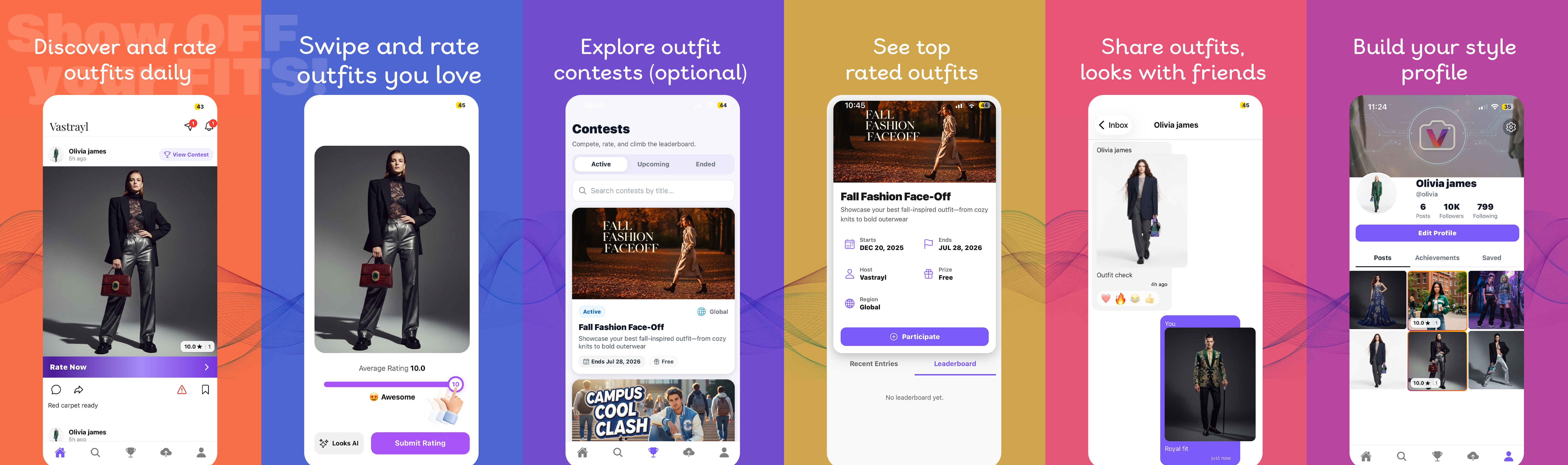 Vastrayl app screens